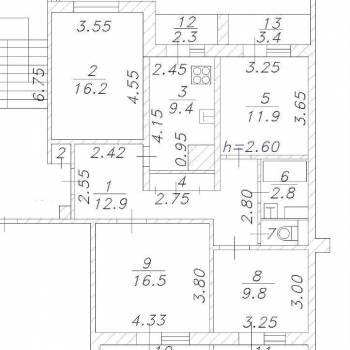 Продается Многокомнатная квартира, 97 м²