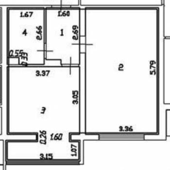 Продается 1-комнатная квартира, 40 м²