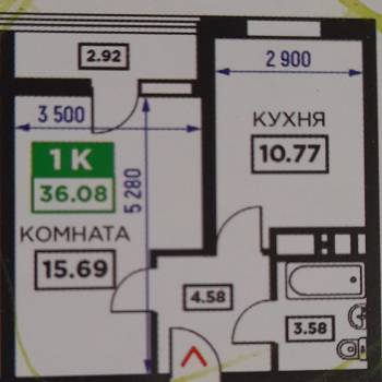 Сдается 1-комнатная квартира, 35 м²