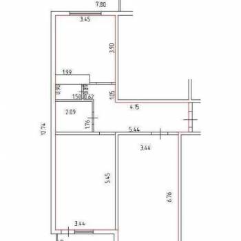 Продается 2-х комнатная квартира, 71 м²