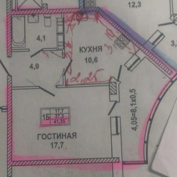 Сдается 1-комнатная квартира, 37,4 м²