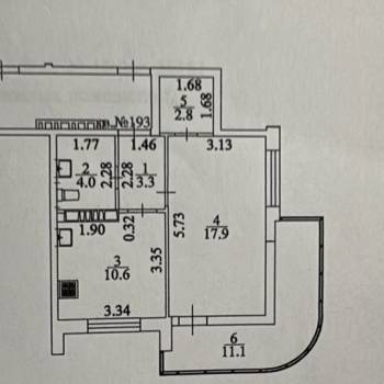 Продается 1-комнатная квартира, 38,6 м²
