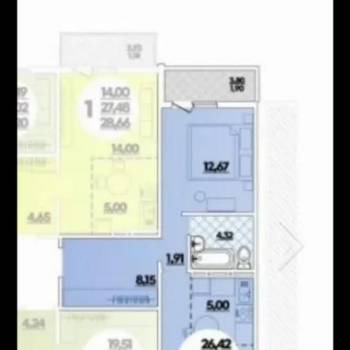 Продается 2-х комнатная квартира, 45,8 м²