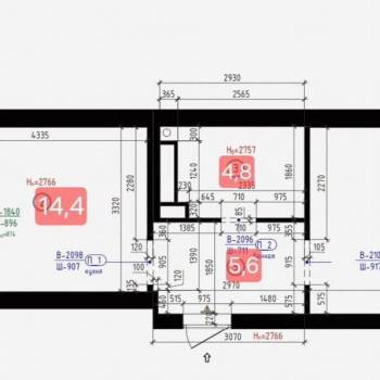 Продается 1-комнатная квартира, 40,7 м²