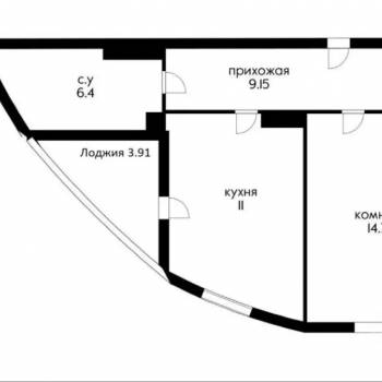Сдается 1-комнатная квартира, 43 м²