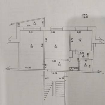 Продается 2-х комнатная квартира, 51,4 м²