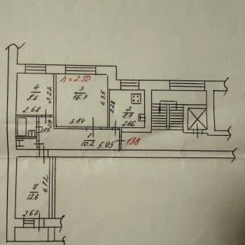 Продается 3-х комнатная квартира, 62 м²