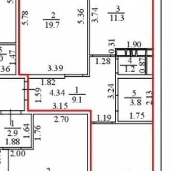 Продается 2-х комнатная квартира, 62,7 м²