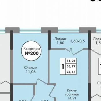 Продается 1-комнатная квартира, 35,6 м²