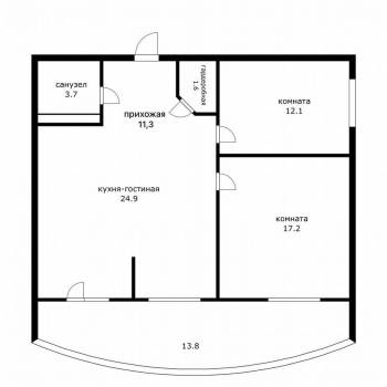 Сдается 2-х комнатная квартира, 84,6 м²