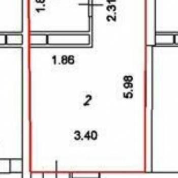 Продается 1-комнатная квартира, 22,8 м²