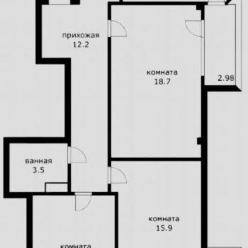 Продается 3-х комнатная квартира, 74,9 м²