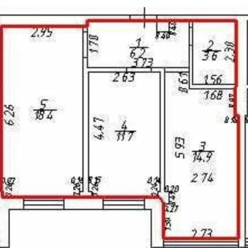 Продается 2-х комнатная квартира, 54,8 м²
