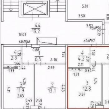 Продается 1-комнатная квартира, 41 м²