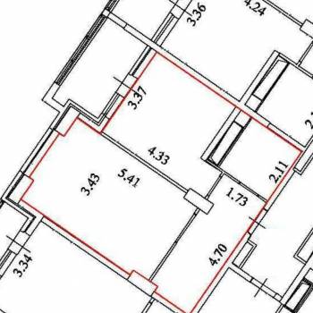 Продается 1-комнатная квартира, 44,2 м²