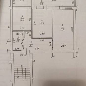 Сдается 2-х комнатная квартира, 55 м²