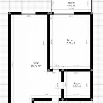 Продается 1-комнатная квартира, 47,3 м²