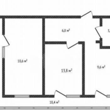 Сдается 2-х комнатная квартира, 55 м²