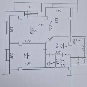 Сдается 2-х комнатная квартира, 49 м²