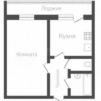 Продается 1-комнатная квартира, 35,5 м²