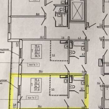 Продается 1-комнатная квартира, 37 м²