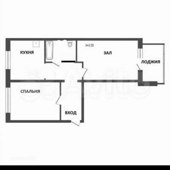 Продается 2-х комнатная квартира, 49 м²