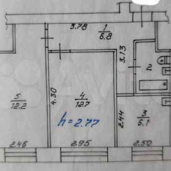 Продается 2-х комнатная квартира, 40,6 м²