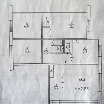 Продается Многокомнатная квартира, 77,9 м²