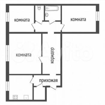 Продается 3-х комнатная квартира, 66,6 м²