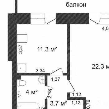 Сдается 1-комнатная квартира, 50,3 м²