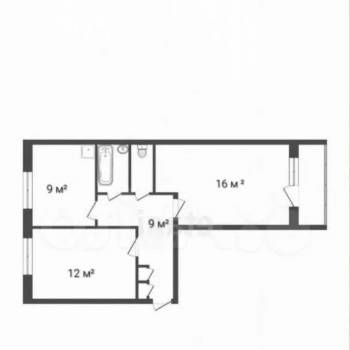 Сдается 2-х комнатная квартира, 56 м²