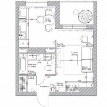 Сдается 1-комнатная квартира, 31,2 м²