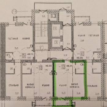 Продается 1-комнатная квартира, 44 м²