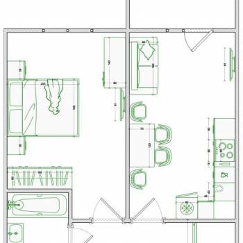 Сдается 1-комнатная квартира, 44,8 м²