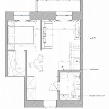 Сдается 1-комнатная квартира, 35 м²