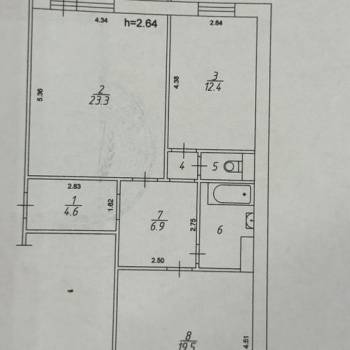 Продается 3-х комнатная квартира, 74,3 м²