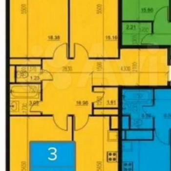 Продается 3-х комнатная квартира, 91,3 м²