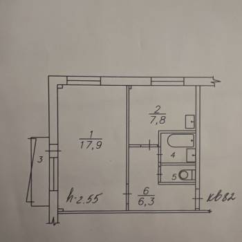 Продается 1-комнатная квартира, 36 м²