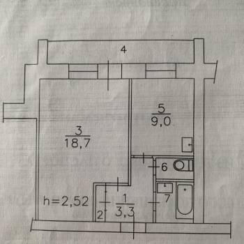 Продается 1-комнатная квартира, 39 м²