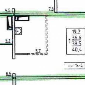 Сдается 1-комнатная квартира, 38,5 м²