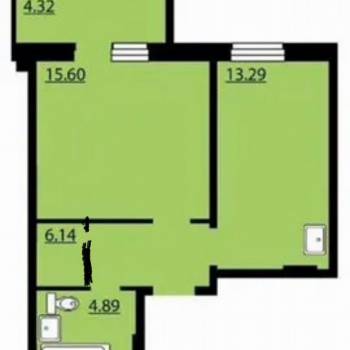 Продается 1-комнатная квартира, 42 м²