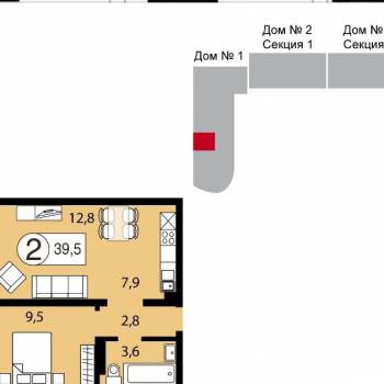 Сдается 1-комнатная квартира, 38 м²