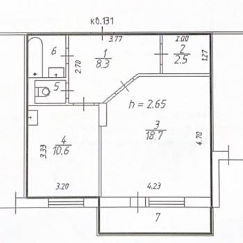 Сдается 1-комнатная квартира, 46 м²