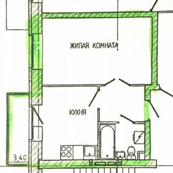 Сдается 1-комнатная квартира, 35 м²