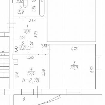 Сдается 2-х комнатная квартира, 55 м²