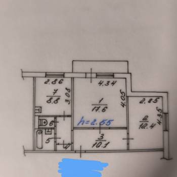 Продается 2-х комнатная квартира, 54,5 м²