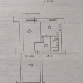 Сдается 2-х комнатная квартира, 56,3 м²