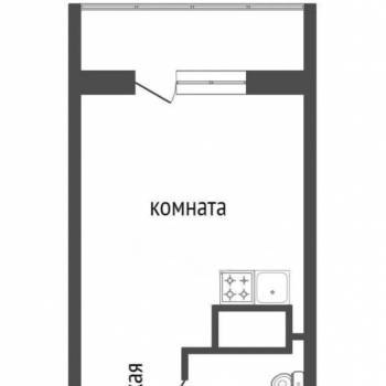 Продается 1-комнатная квартира, 31,66 м²