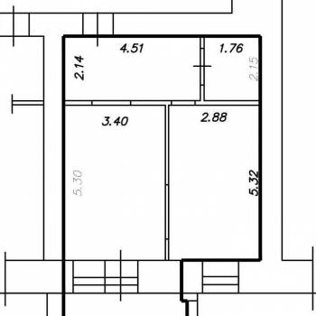 Продается 1-комнатная квартира, 46,8 м²