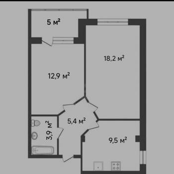 Продается 2-х комнатная квартира, 49,9 м²